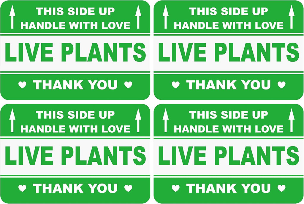 2x3 200pcs This Side up Handle with Love Live Plants Shipping Sticker