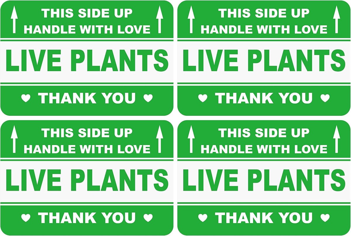 2x3 200pcs This Side up Handle with Love Live Plants Shipping Sticker