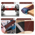 1 x 30 Inch Sanding Belts, 25 Pcs Assorted Grits(40/80/120/180/240)