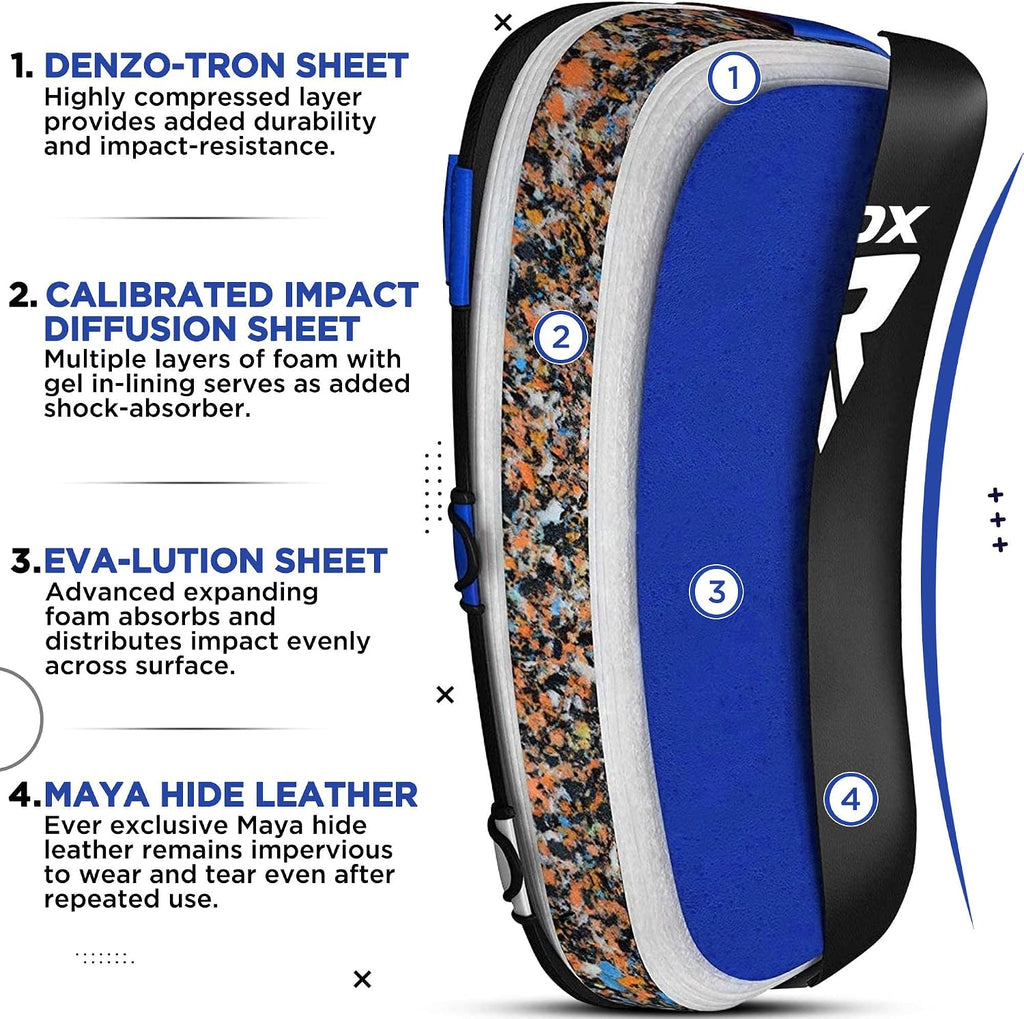 Muay Thai Pad for Training, Curved Kickboxing Kicking Strike Shield, Coaching Kick Boxing, MMA, Martial Arts, Karate