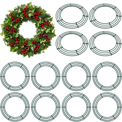 12 Pack 12" Metal Wreath Frame, Wire Wreath Rings for DIY Wreaths