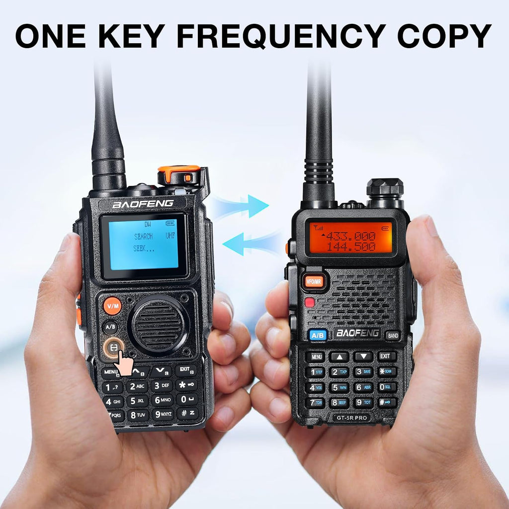 K6 Tri-Band Handheld Ham Radio, Dual 2600mAh Battery Radio | UHF/VHF/1.25M/NOAA/FM/Air Receiver, 999CH, Earpiece