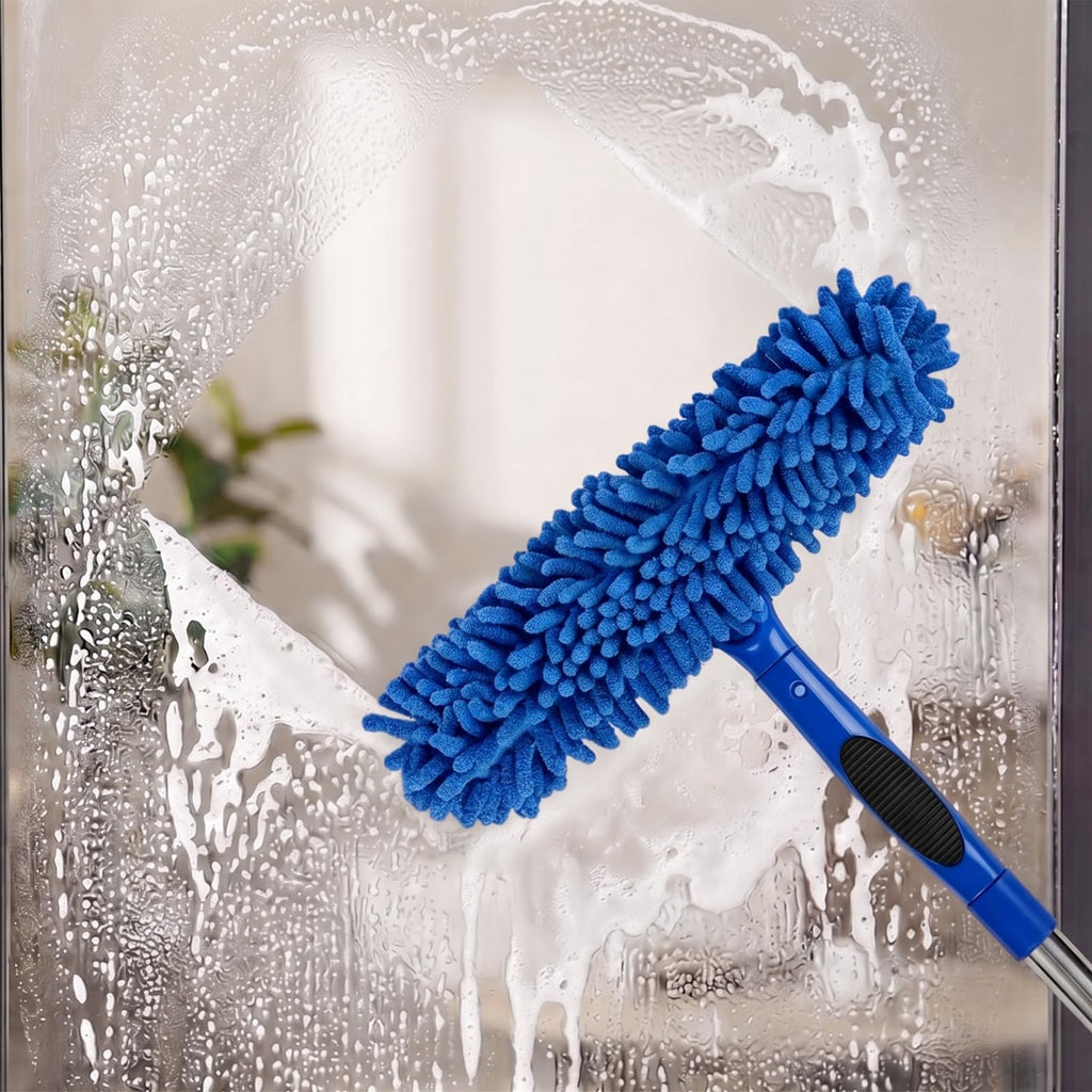 67" Window Squeegee for Window Cleaning with Extension Pole, 3-in-1