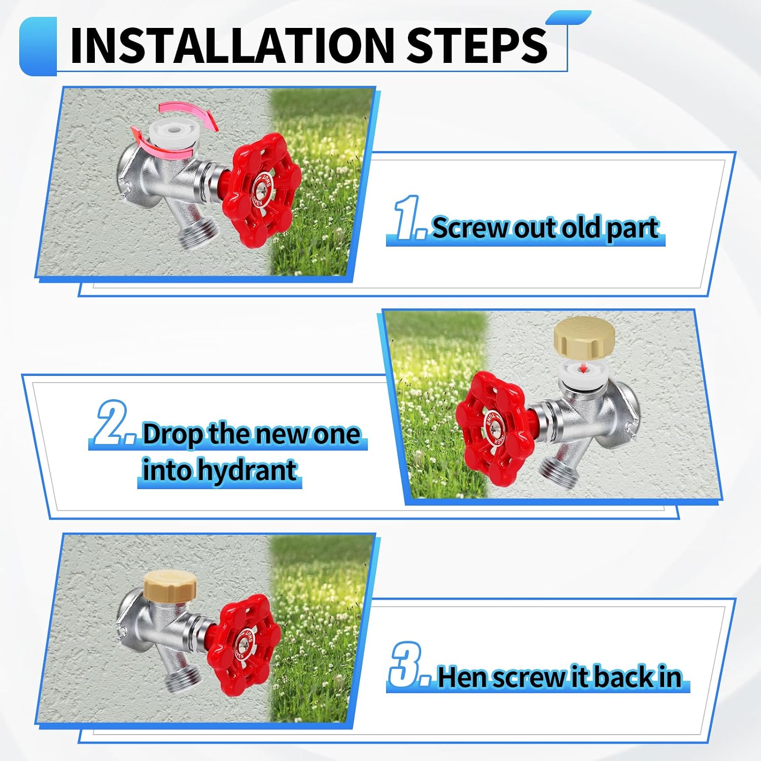 Outdoor Faucet Repair Kit, ASSE 1019-A Vacuum Breaker Outside Faucet Repair Kit, Hose Bib Spigot Repair Kit for