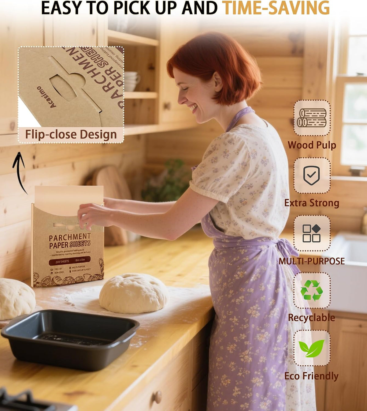 Parchment Paper Sheets Square Baking Paper Precut 12x12 in 200PCS