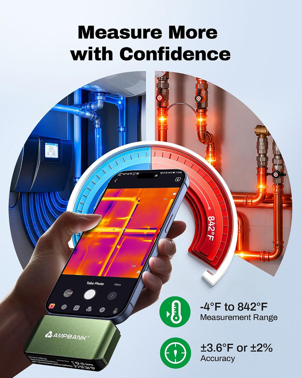 AMPBANK M192 Thermal Camera for Any USB-C iPhone & Android