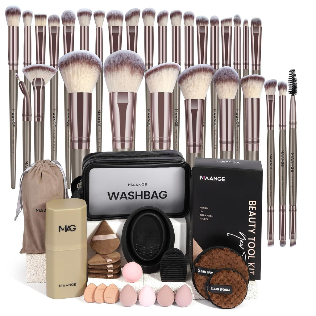 Makeup Brush Set 51 PCS Professional Makeup Brushes Soft Foundation Powder Eyeliner Eye Shadow Makeup Brushes Set