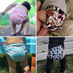 6 Pack Reusable Cloth Diapers 3.0 for Babies Girls Newborn, One-Size Adjustable Baby Diaper, Durable Stitching, Back