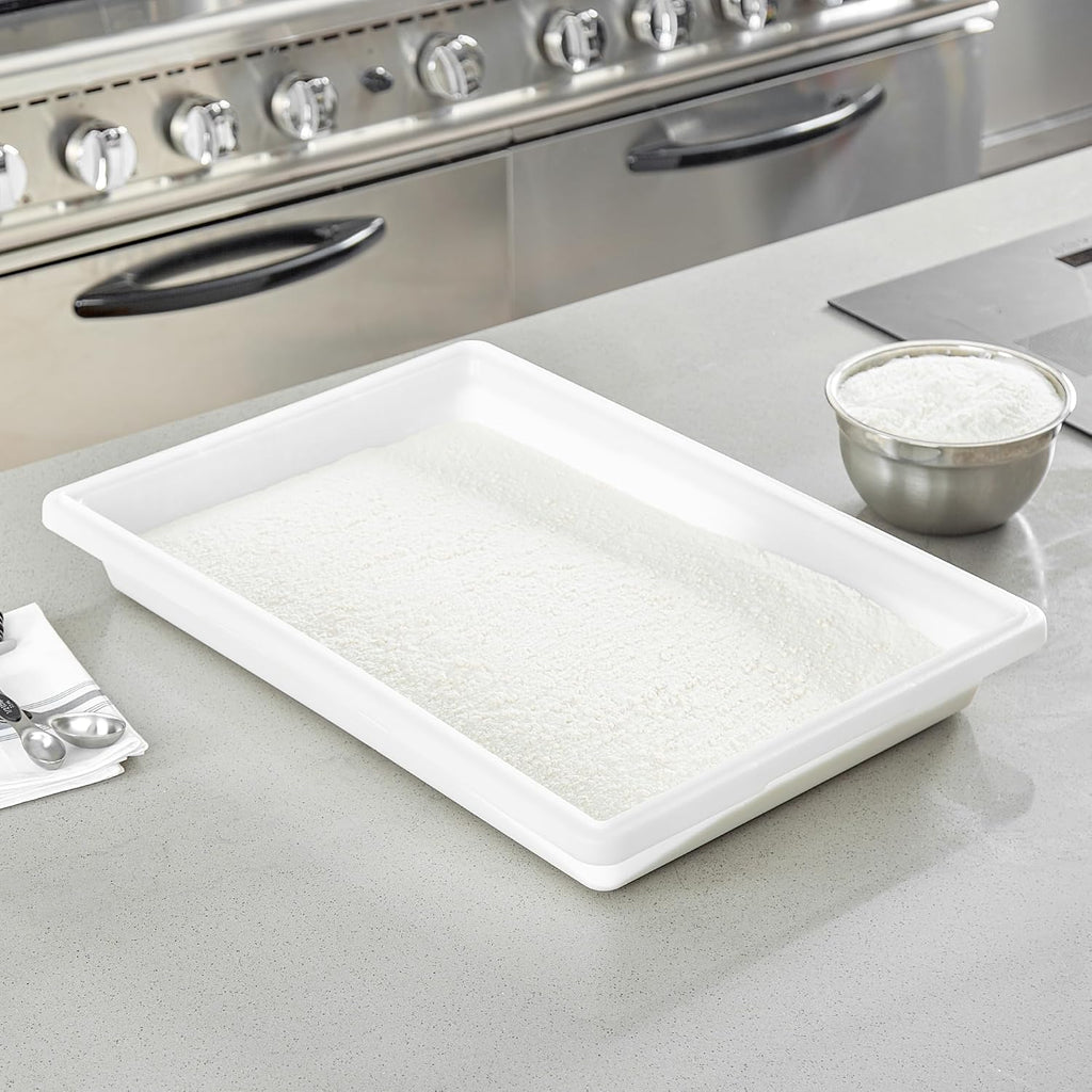 26 x 18 In White Plastic Food Storage Box, Stackable, 1 Ct