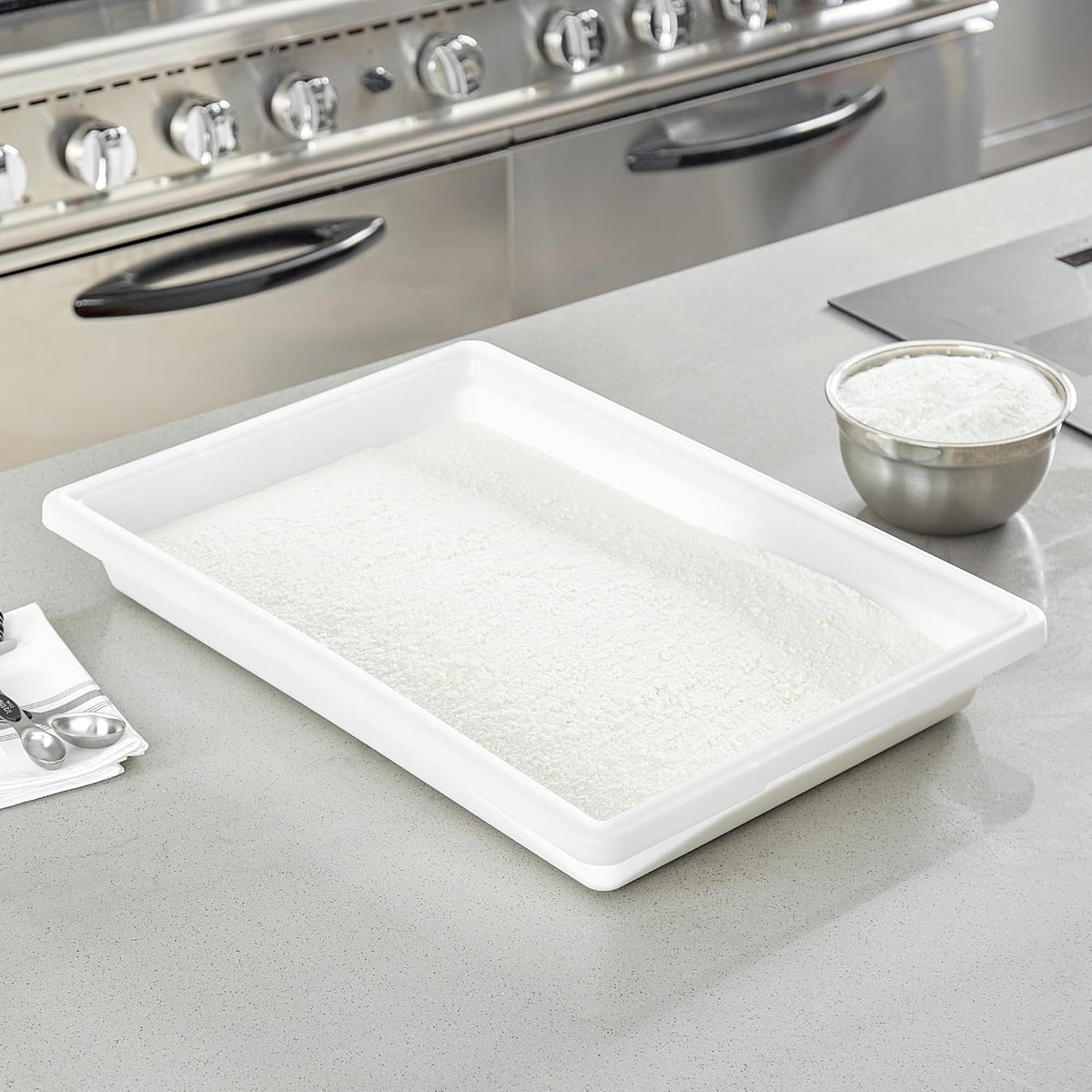26 x 18 In White Plastic Food Storage Box, Stackable, 1 Ct