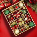 82pcs Classic Christmas Balls Ornaments Set, Red, Green and Gold | Delightful Gift Set, Shatterproof Plastic