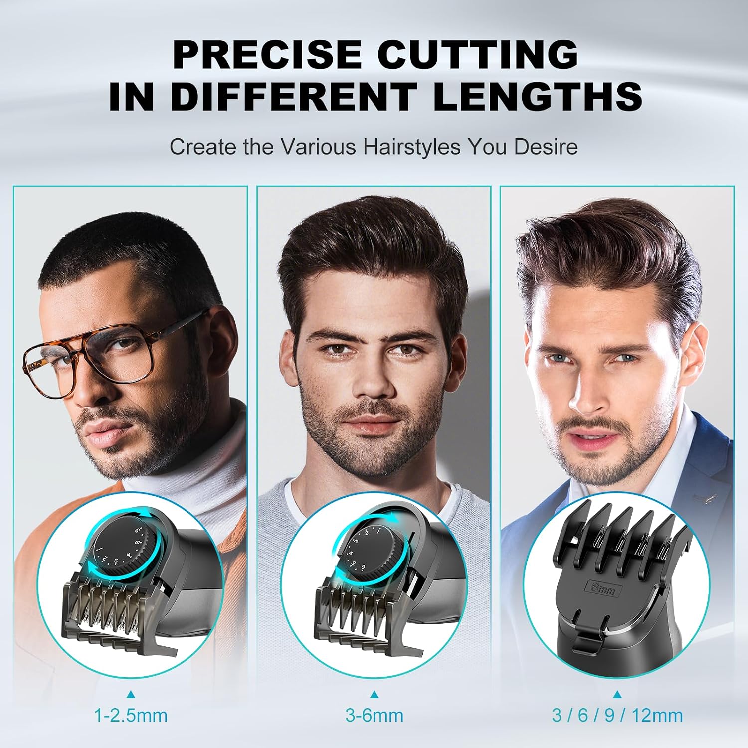 Beard Trimmer for Men - 14 in 1 Professional Mens Grooming Kits, Dual Speed Electric Shaver and Hair Clipper for