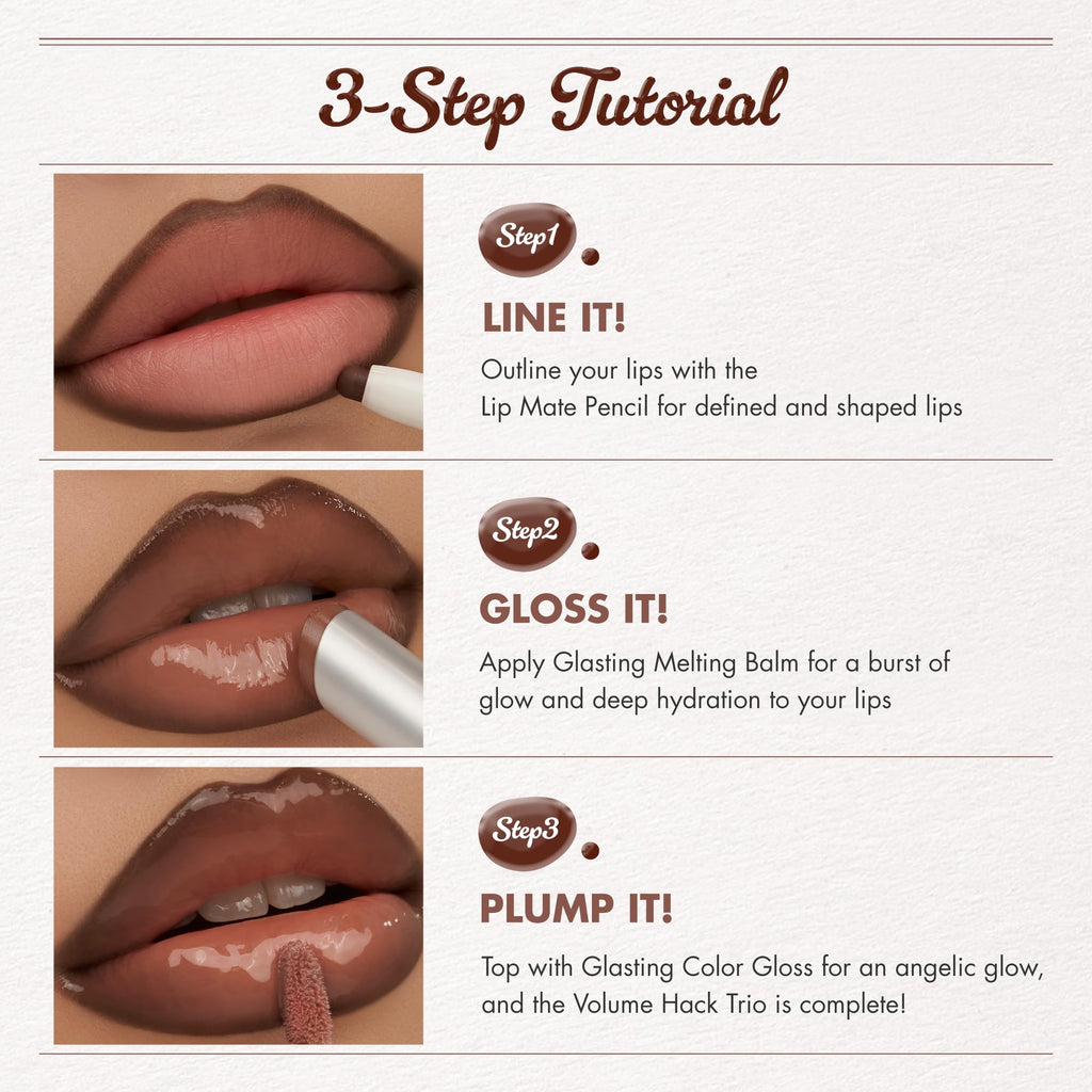 Volume Hack Trio | 3 Step Plumping Lip Kit | Sweet Fig Set
