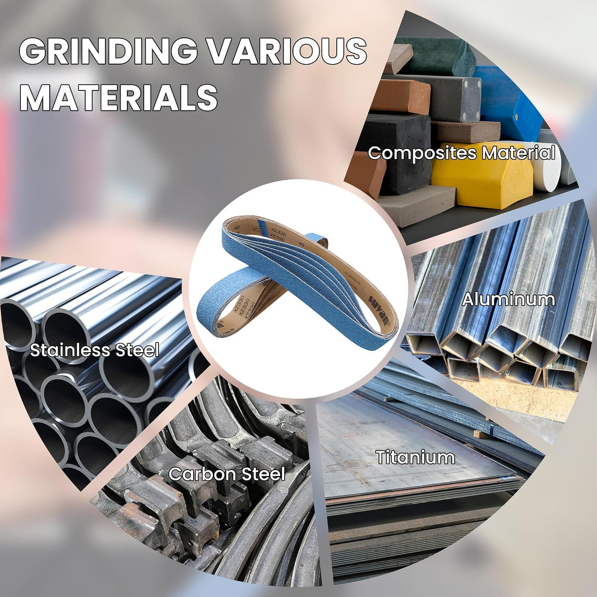 2x42 Sanding Belts 80 Grit, 10 Pack