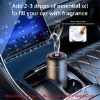 Car Aromatherapy Diffusers for Essential Oils，Mini USB Air Scent Small Humidifier with 7-LED Color Changing for Car