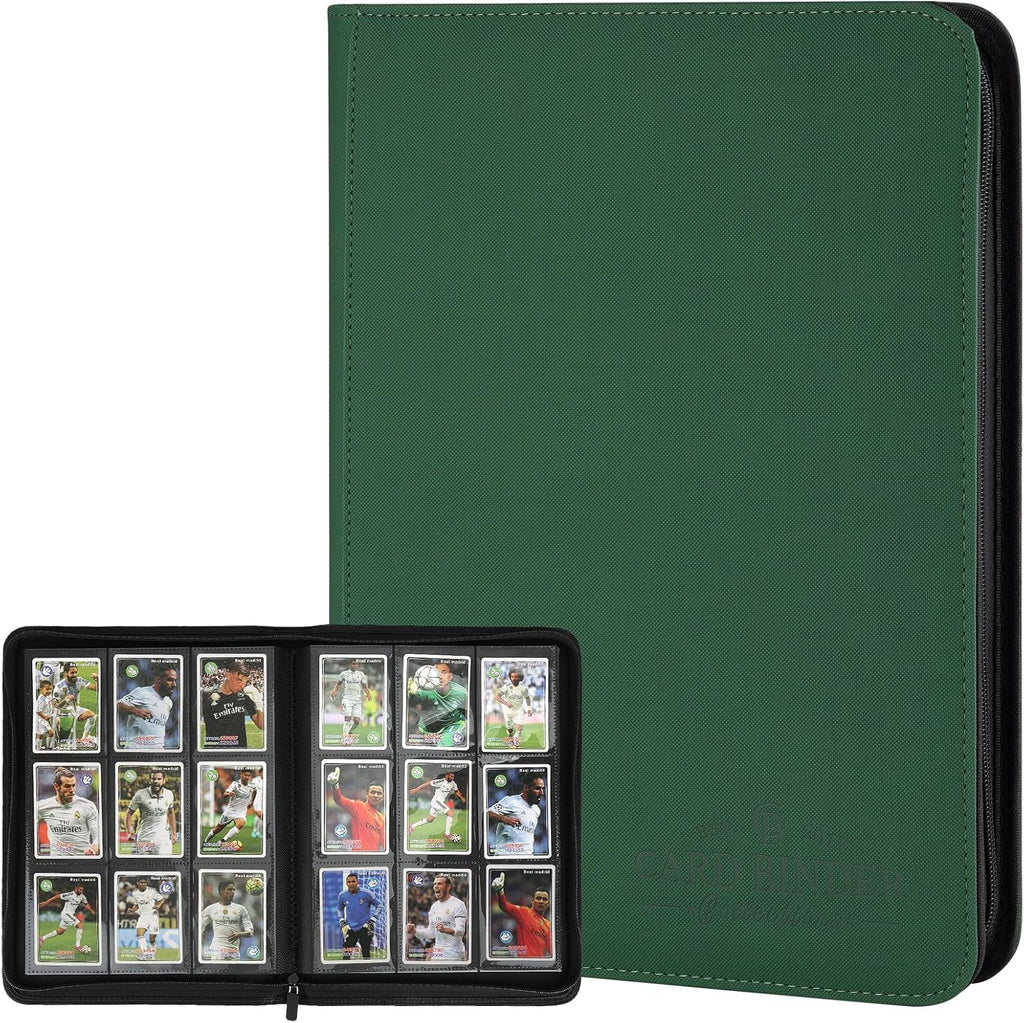 9 Pockets Card Binder,Premium Zip Trading Card Binder,540 Double Sided Pocket PU Collection Binder, Collector Album