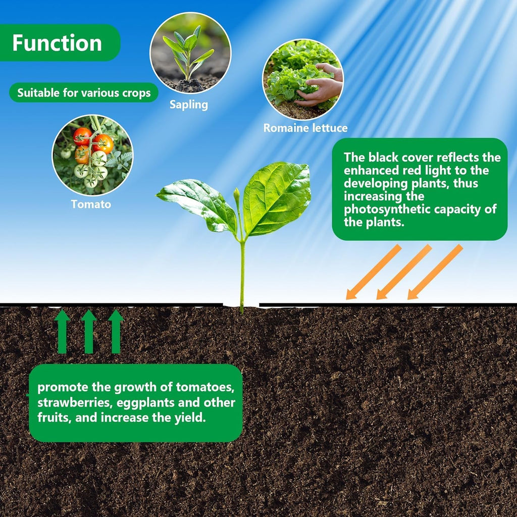 26 x 6.5 Ft Garden Weed Barrier Landscape Fabric with Planting Holes- Heavy-Duty Garden Weed Control Barrier- Weed