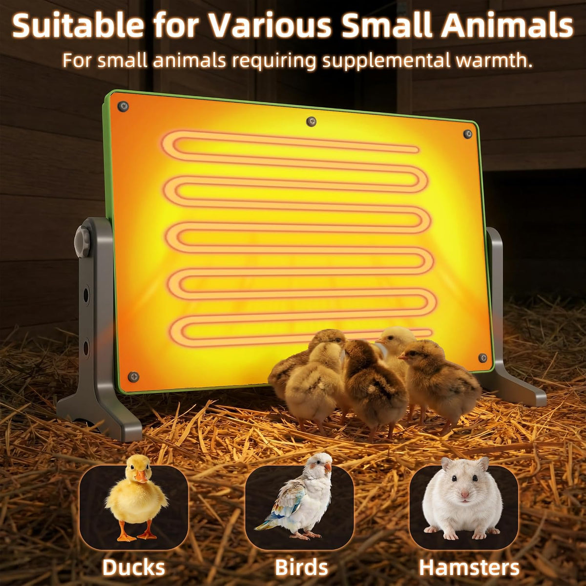 Fuzzy Bird Chick Brooder (12''*8'') Brooder Heater for Chicks Ducks and Birds Incubation Heating Keep Chicks Warm