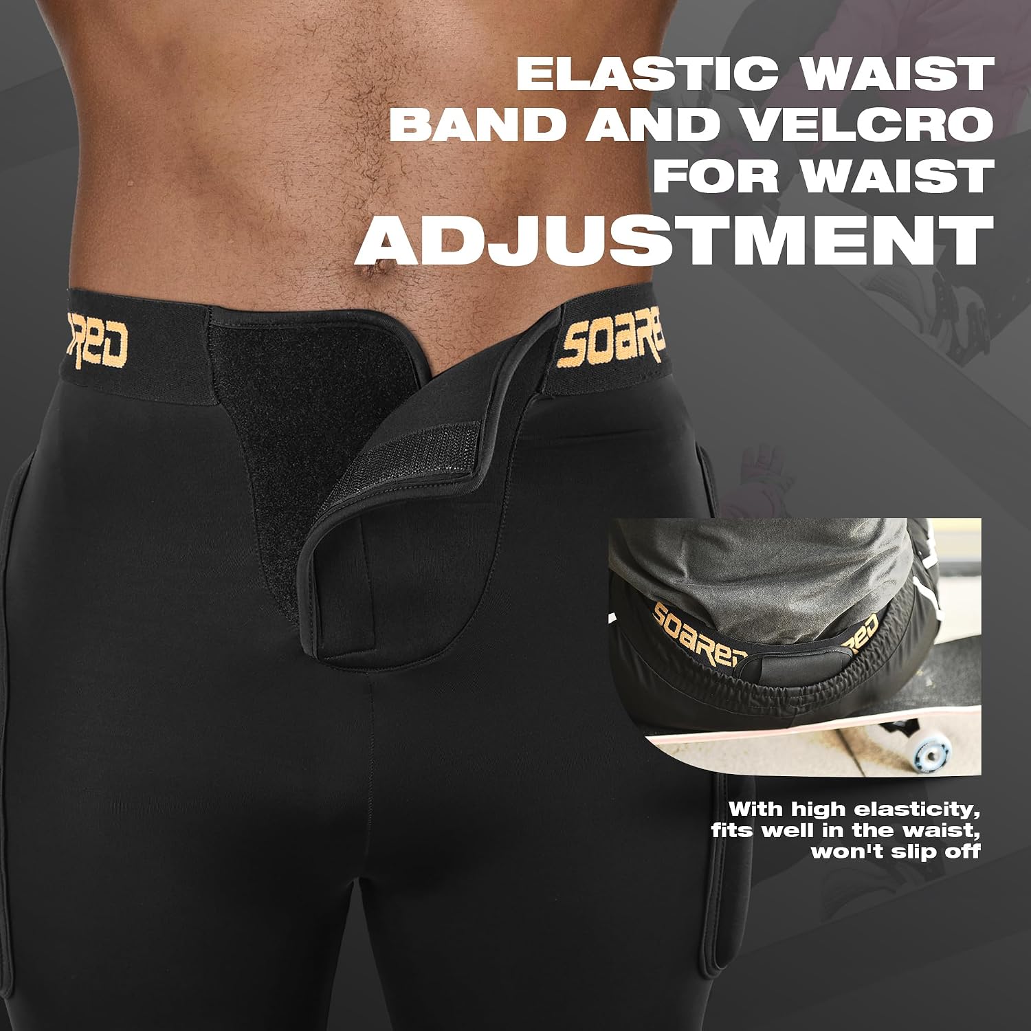 3D Protection Hip Butt Pads XPE Protective Paded Short | Tailbone Protective, Impact Crash Pad for Skiing Snowboard