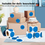 2 Inch Round Adhesive Color-Code Dot Stickers,4Rolls/2000 per Rolls dots Label Dispenser Box, Circle Stickers Label