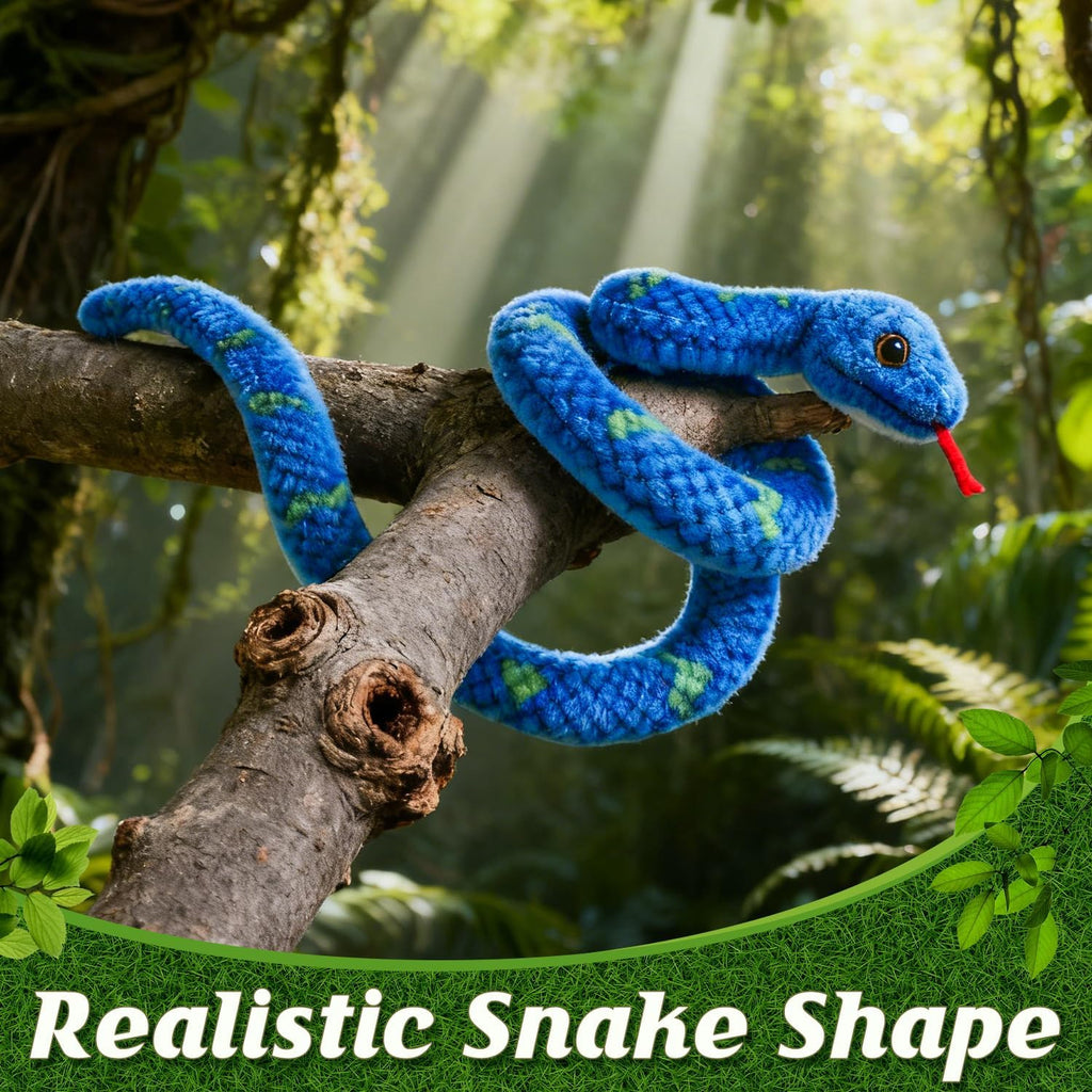 Snake Plush, Stuffed Snake Animal, 27 in Small Toy Snakes for Kids, Giant Stuffed Animals, Lifelike Plush Snake for