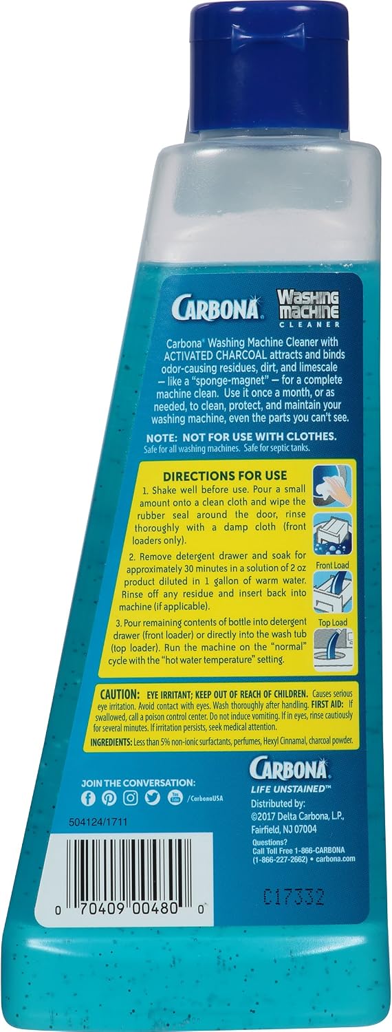 Washing Machine Cleaner with Activated Charcoal, 8.4 FL Oz, 1 Pack