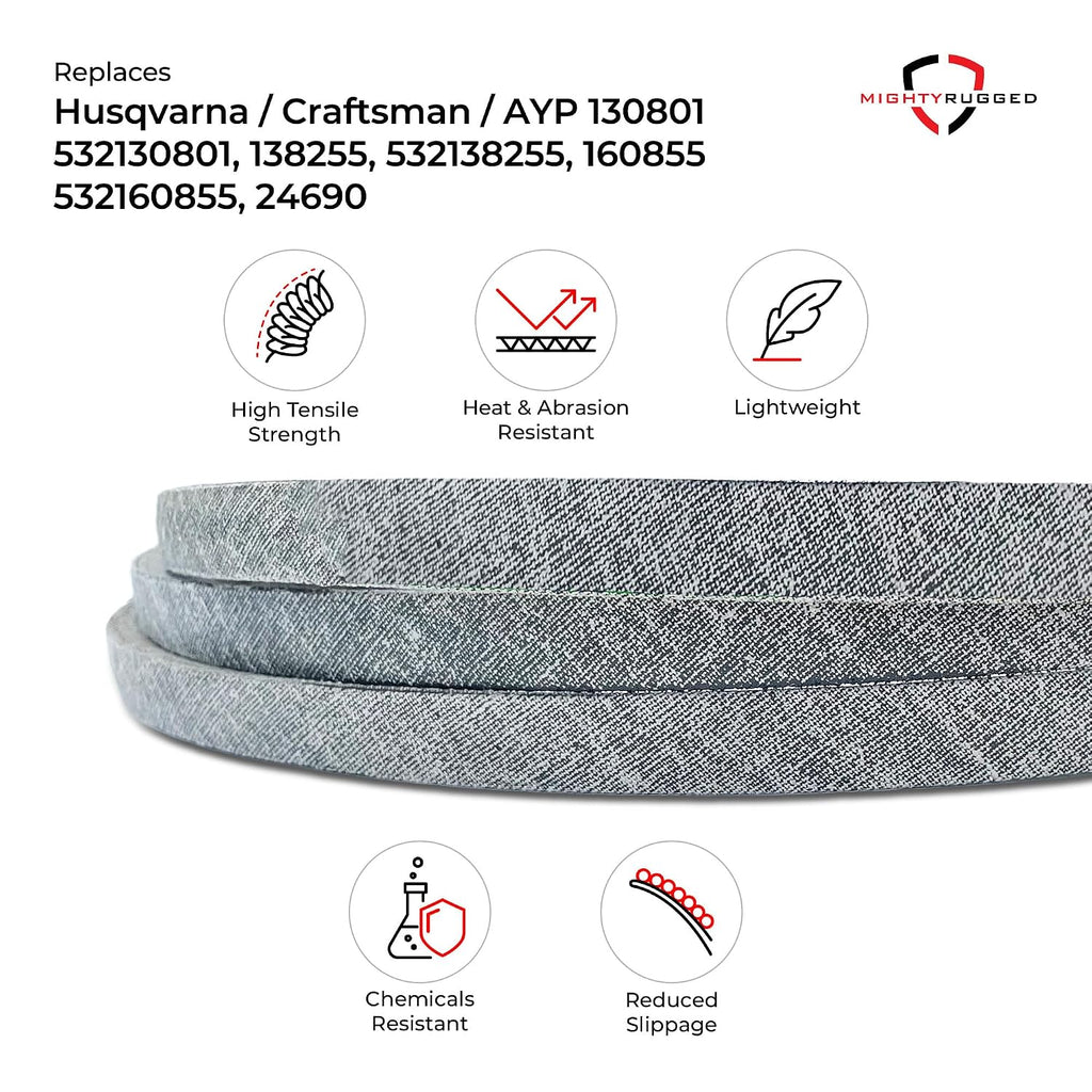 MightyRugged 130801 Craftsman Ground Drive Belt Replacement for 532138255