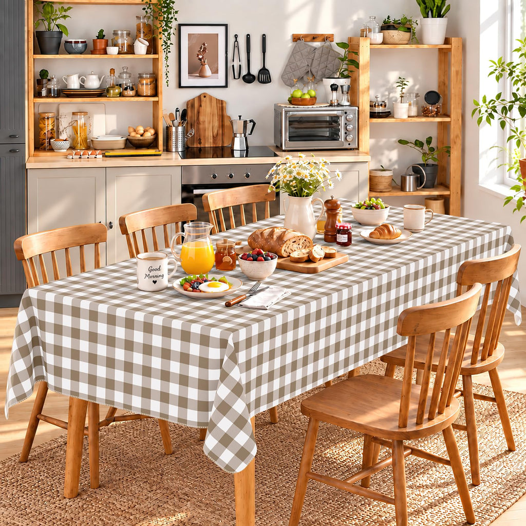 Fall Tablecloth, Flannel Backed Vinyl Table Cloth, 60"x84"