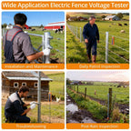 2000-12000V Electric Fence Voltage Tester with 8 Neon Lights