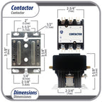 Appli Parts APAC-360120 Heavy Duty Contactor 3 Poles 60A 120V Coil Replacement for AC Compressors and Electrical Applications UL Certified E476929