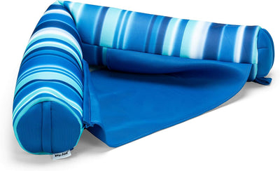 Noodle Sling No Inflation Needed Pool Seat with Armrests, Blurred Blue Double Sided Mesh, Quick Draining Fabric, 3 feet