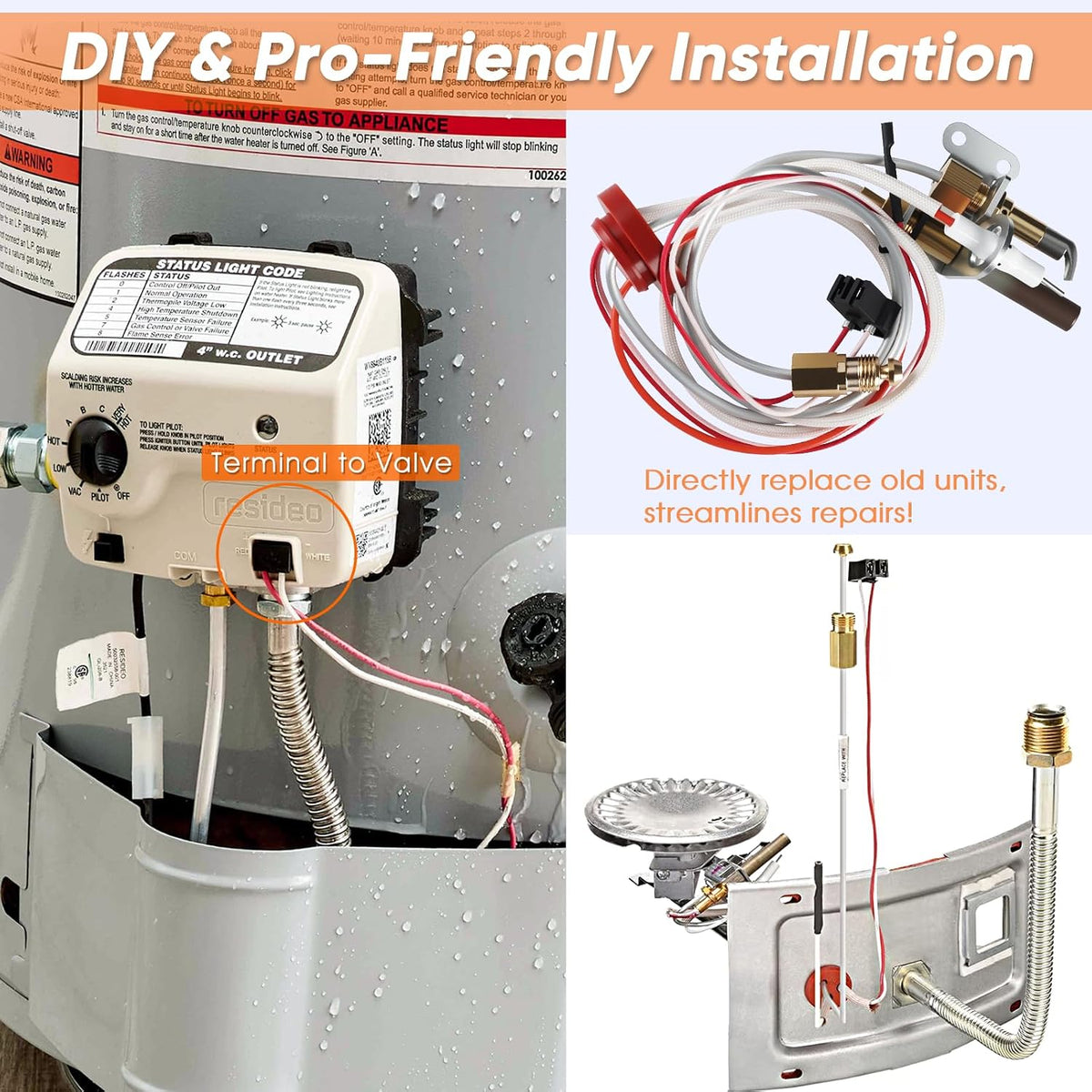 SP21058 Pilot Assembly Kit with Thermopile for Rheem Water Heater