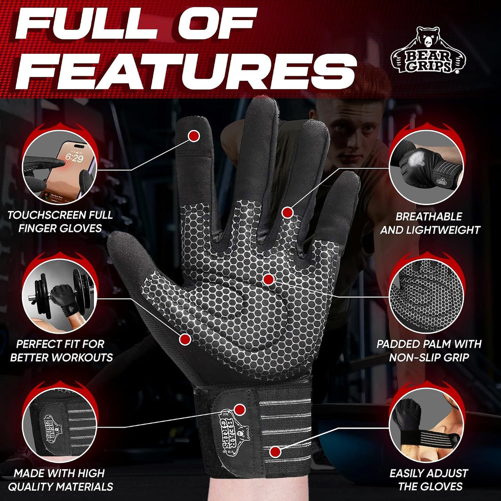 Weight Lifting Gloves for Men & Women | Half Finger Lifting Gloves | Full Finger Workout Gloves for Men | No Finger