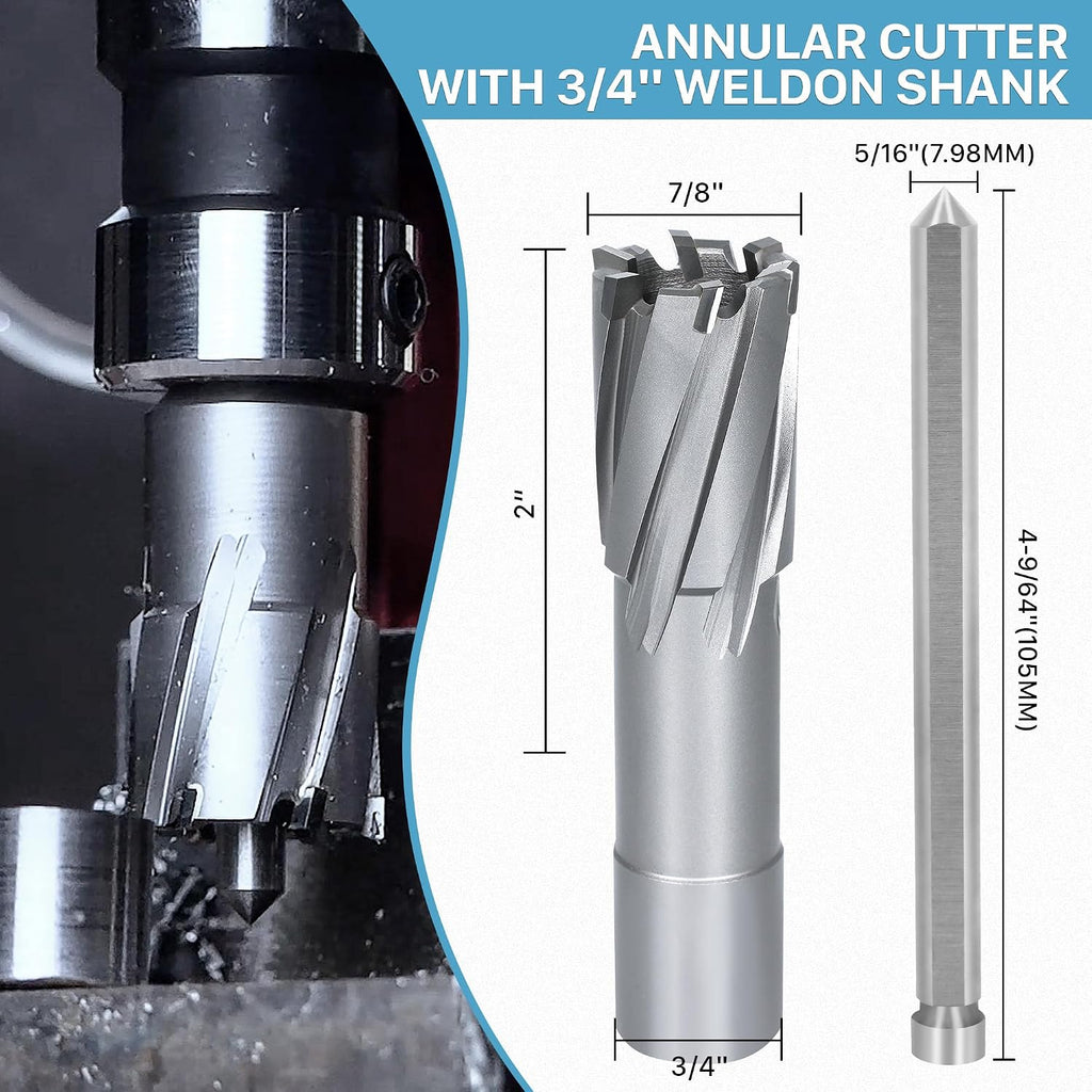 KEENTECH Carbide-Tipped Annular Cutter 7/8" Diameter x 2" Depth