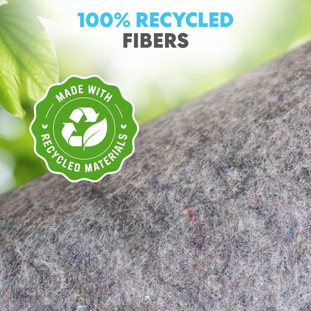 Padded XL Moving Blanket Pads, 12 Pack, Heavy Duty, Eco-Friendly Pads for Packing & Furniture Protection