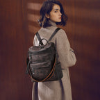 Vegan Leather Backpack Purse for Women with Adjustable Shoulder Bag