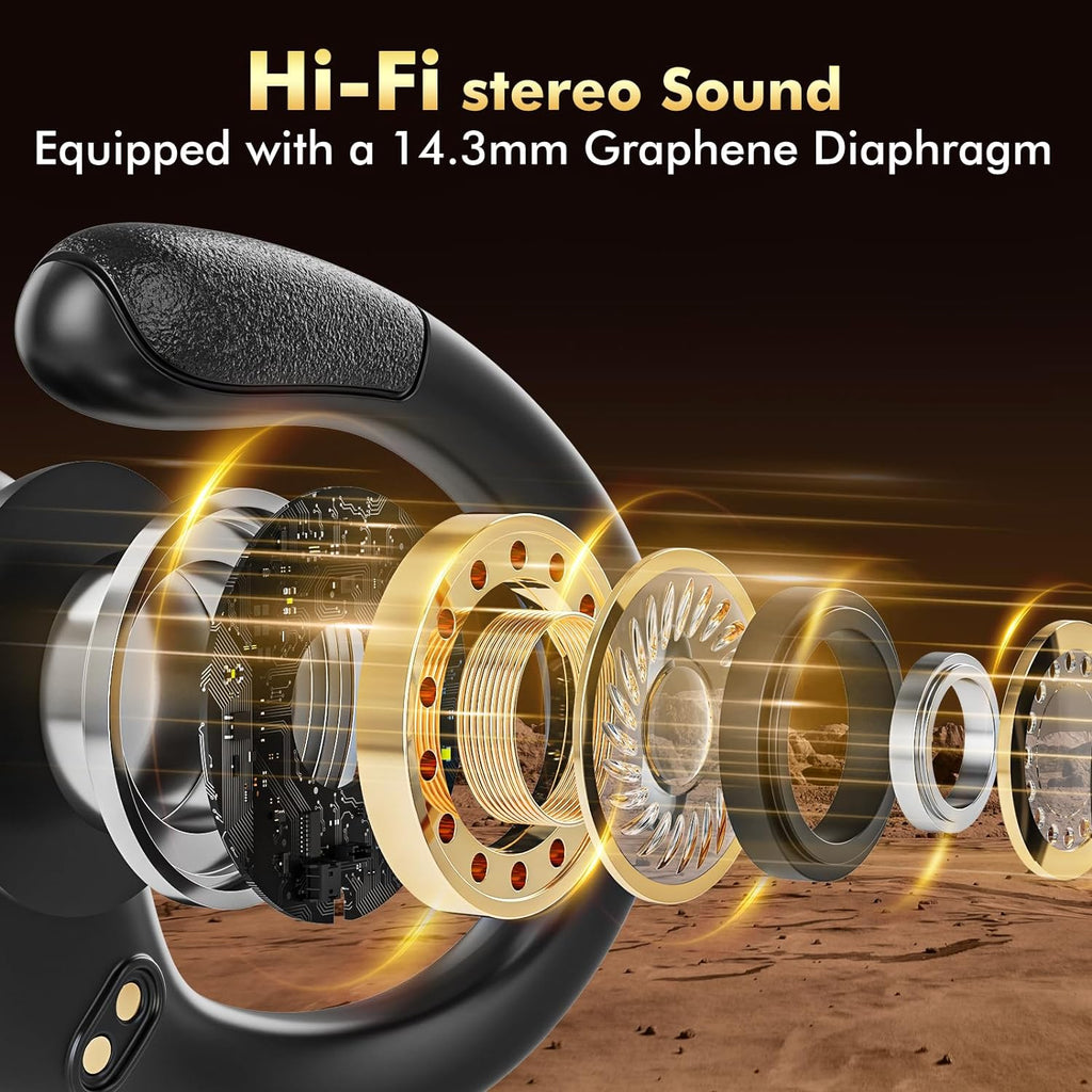 Wireless Earbuds, Sports Bluetooth Headphones, 80Hrs Playtime Ear Buds with LED Power Display, Noise Canceling