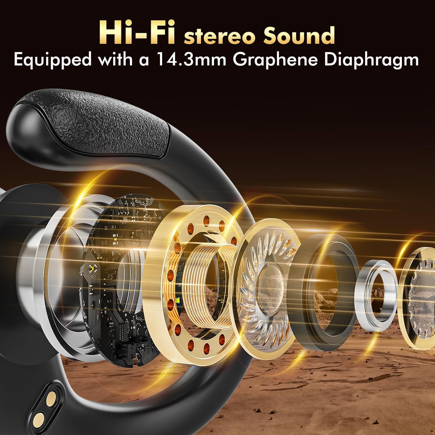 Wireless Earbuds, Sports Bluetooth Headphones, 80Hrs Playtime Ear Buds with LED Power Display, Noise Canceling