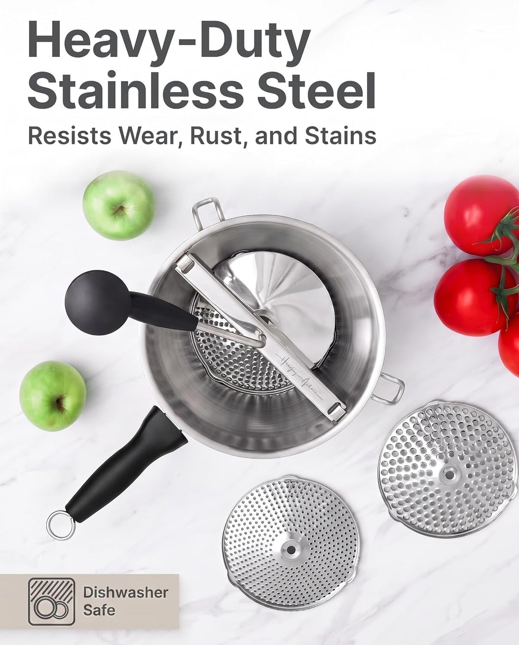 Hungry Artisan Compact Food Mill for Applesauce & Tomato Sauce