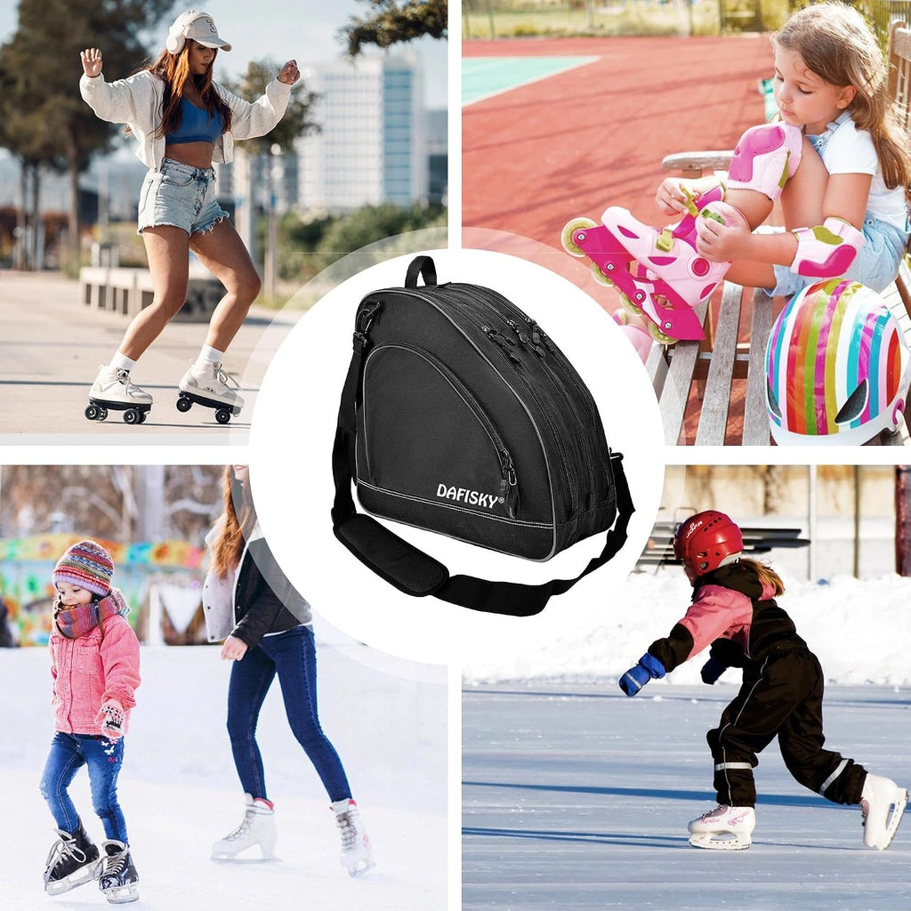 Roller Skate Bag Ice Skating Bag | Multiple Pockets, Spacious Main Compartment, Dedicated Helmet Storage, 1200D
