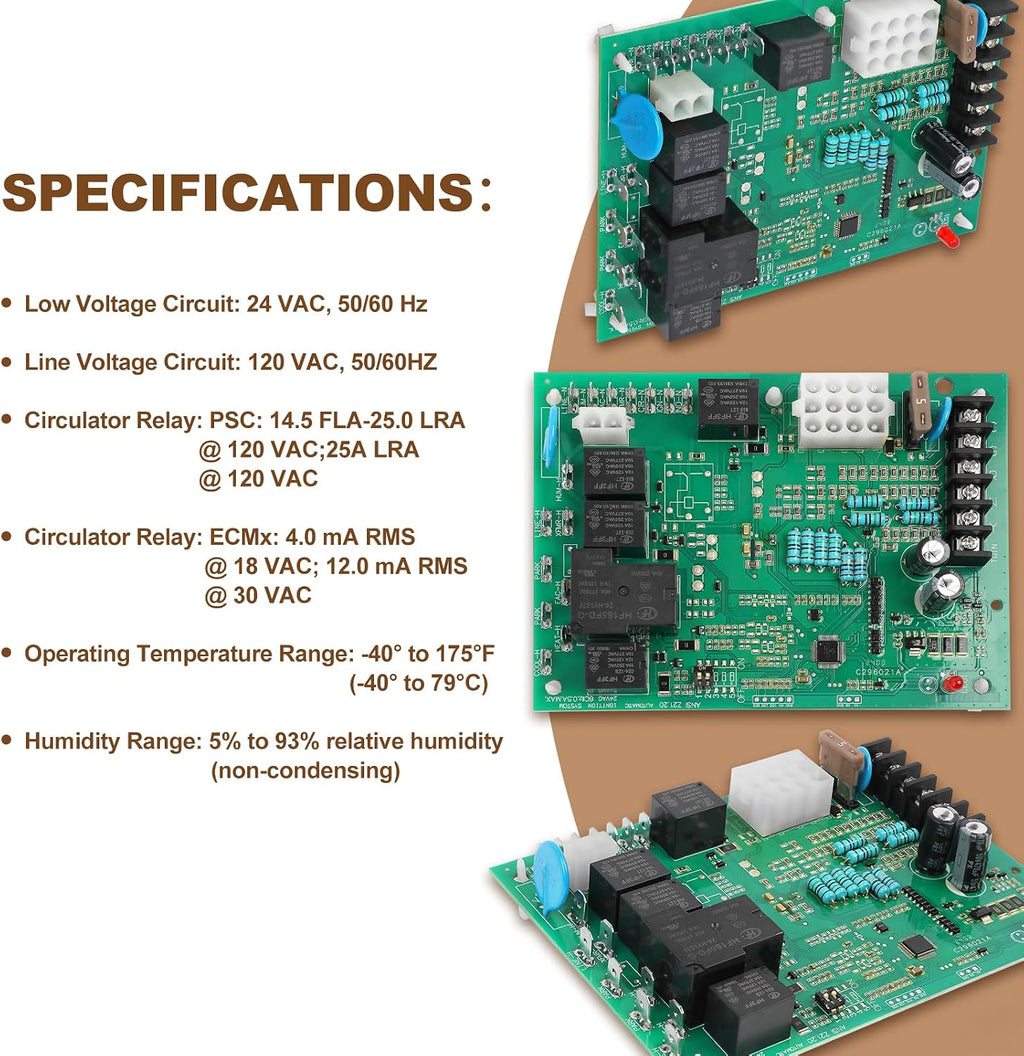 50A55-743 Furnace Control Circuit Board Fit for White-Rodgers/Goodman Model