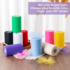 Black Tulle Fabric Rolls 6 Inch by 100 Yards Tulle Roll Spool Fabric