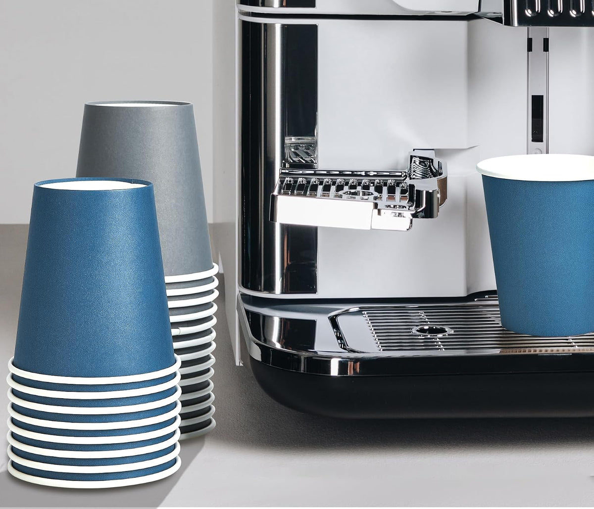 100 Pack 12 oz Disposable Paper Coffee Cups with Lids