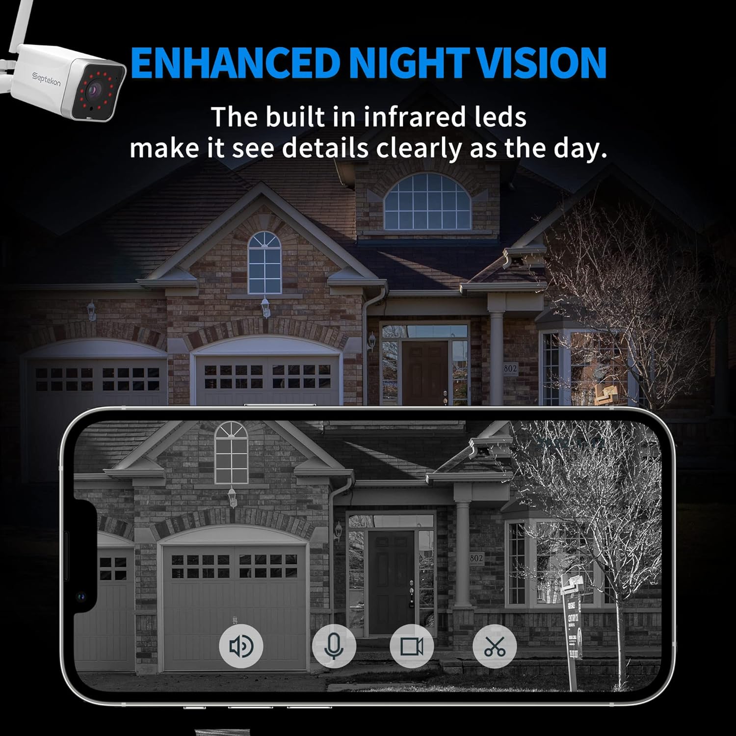 4 Pack Outdoor Security Camera 2K，WiFi Cameras for Home Security Outside with Motion Detection Tracking, Night