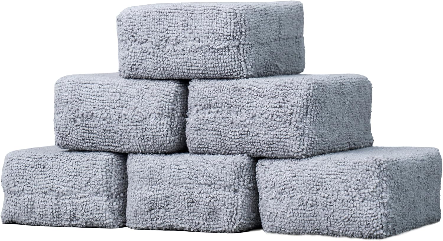 Foam Applicator Pads for Wax, Sealant & Dressing, Gray, 6 Pk | Soft, scratch-free foam applicators spread wax