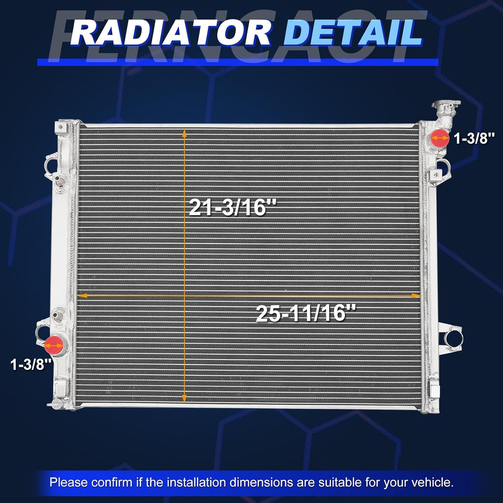 2802 3Row Aluminum Radiator for 2005-2015 Toyota Tacoma 2.7L 4.0L V6 AT