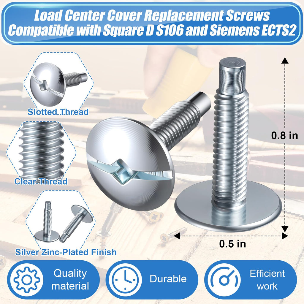 9 Pcs Electrical Panel Screws for Square D Load Center(Sliver）
