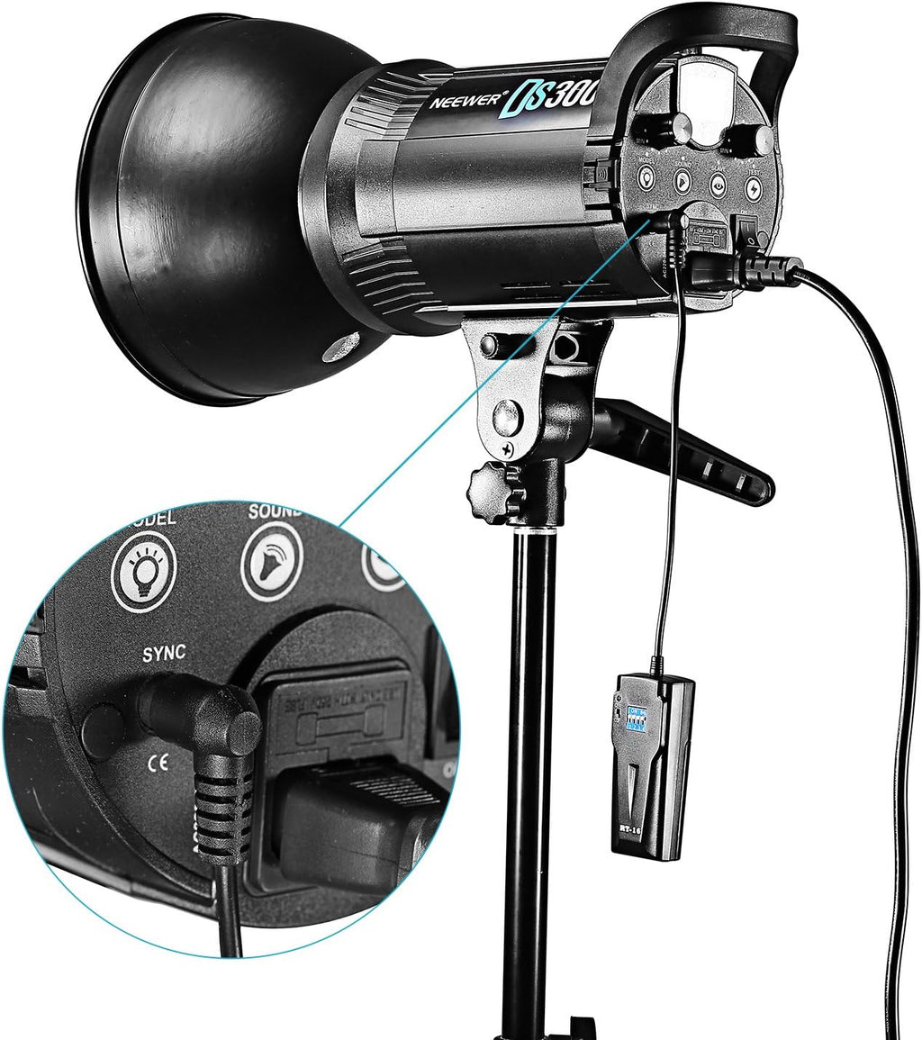 16 Channels RT-16 Wireless Studio Flash Trigger, Compatible with Neewer S101-300W, S101-400W, S101-300W PRO