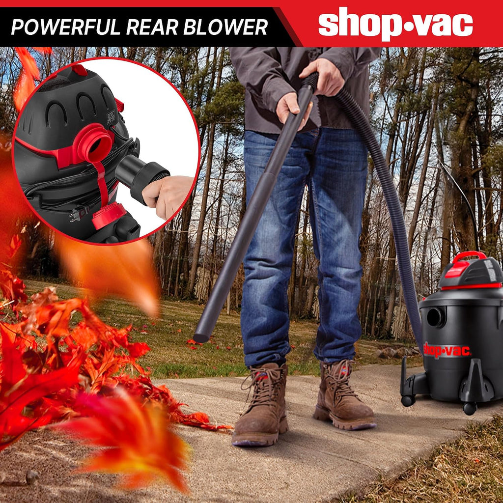5922805 8 Gallon 4.5 Peak HP Wet/Dry Vacuum with Blower Function | 1.25 Inch Diameter x 7 Foot Hose, 6 Foot Cord