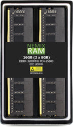 NEMIX RAM 16GB (2X8GB) DDR4 3200MHz PC4-25600 1Rx8 1.2V CL22 288-PIN ECC Unbuffered UDIMM KIT Compatible with DELL PowerEdge T350 Server